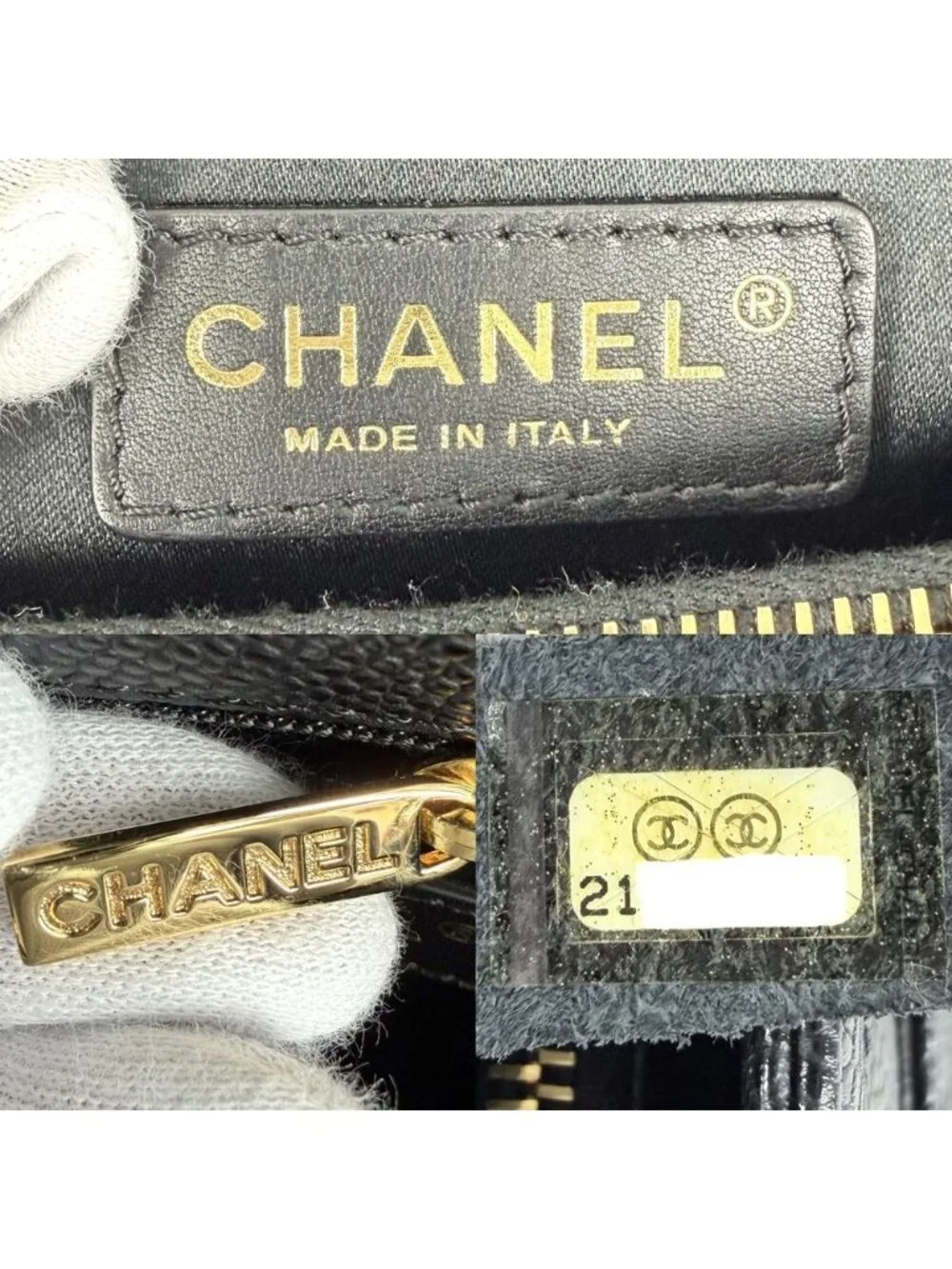 Chanel Handle Grand Shopping Tote Bag GST Quilted Chain CC Logo Shoulder Caviar